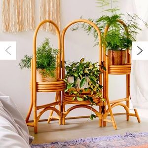 Urban outfitter rattan plant stand